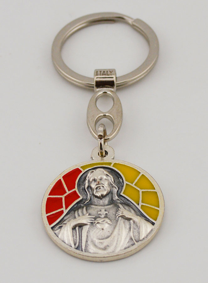 Porta-chaves Esmalte Sagrado Coração de Jesus (pic 2)