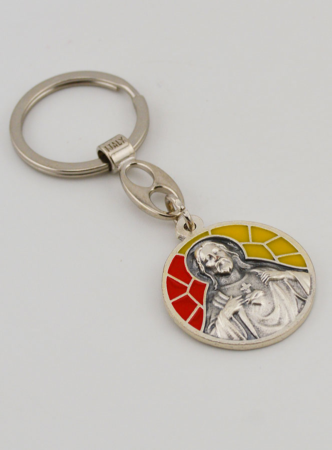 Porta-chaves Esmalte Sagrado Coração de Jesus (pic 3)