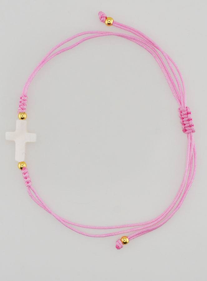Pulsera con cruz - Rosa (pic 1)