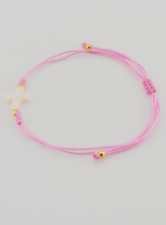 Pulsera con cruz - Rosa (pic 2)