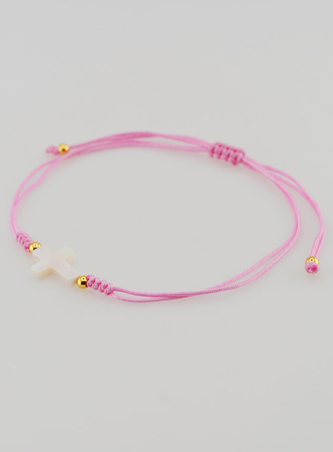Pulsera con cruz - Rosa (pic 3)