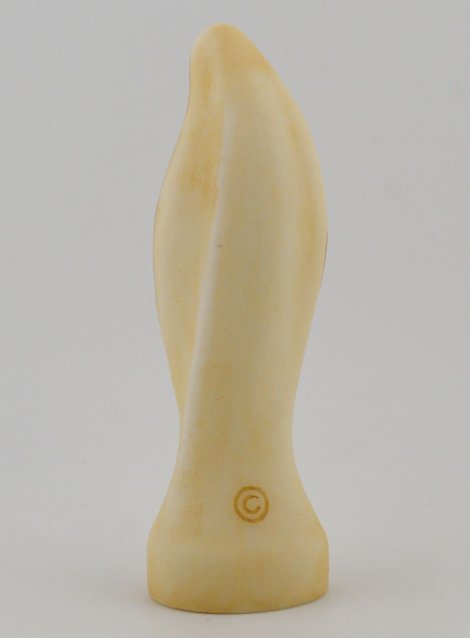 Estátua Virgem com o Menino em Alabastro Pintado - 12cm (pic 4)
