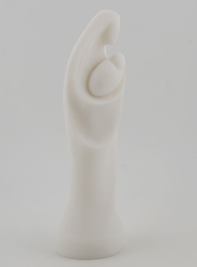 Estátua Virgem com o Menino em Alabastro - 12cm (pic 3)