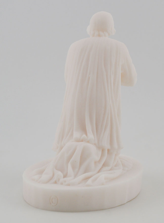 Estatua del Santo Cura de Ars en Alabastro - 12 cm (pic 4)