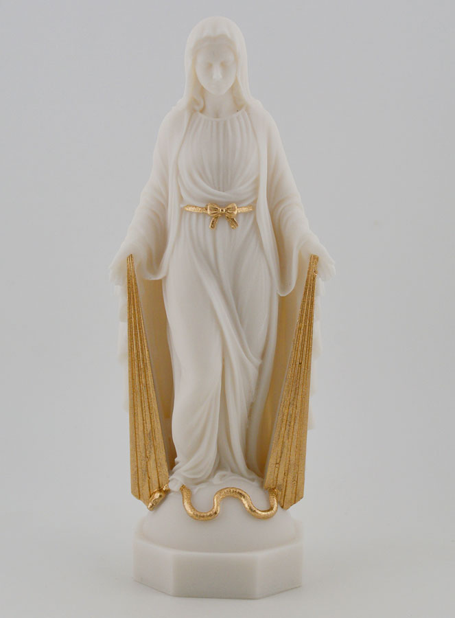 Estátua Virgem Milagrosa com Raios Dourados - 17cm (pic 1)