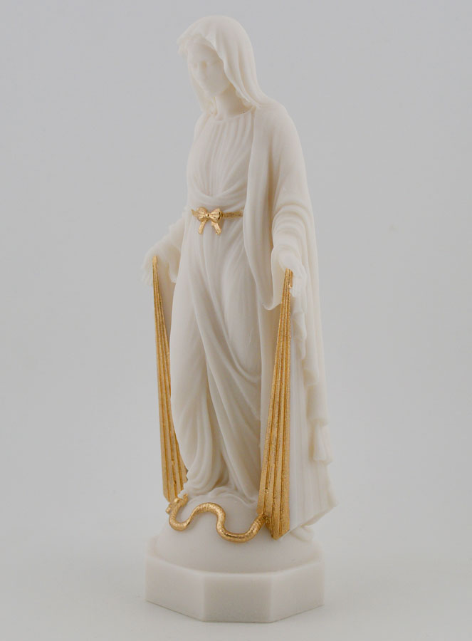 Estátua Virgem Milagrosa com Raios Dourados - 17cm (pic 2)