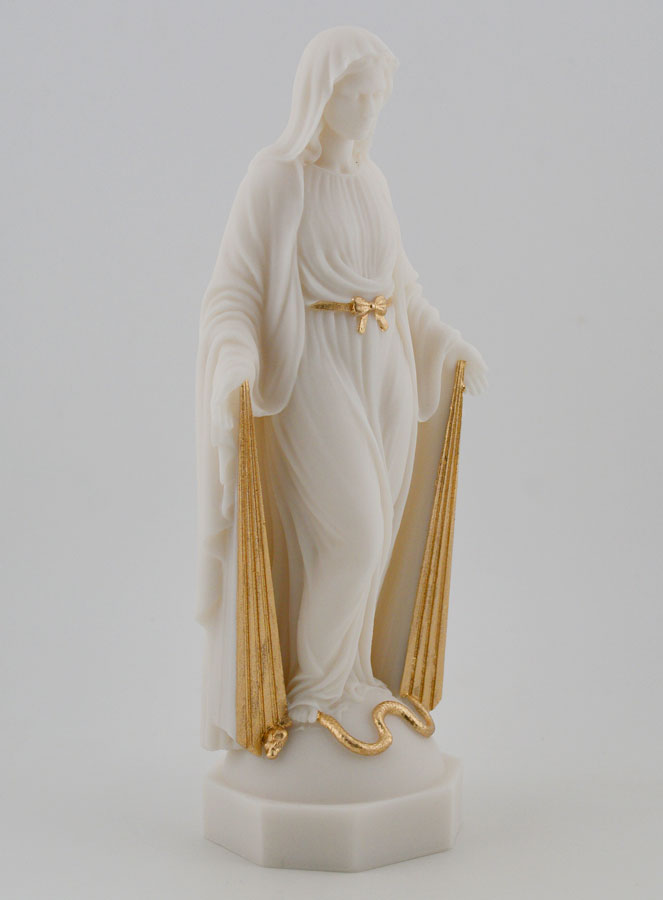 Estátua Virgem Milagrosa com Raios Dourados - 17cm (pic 3)