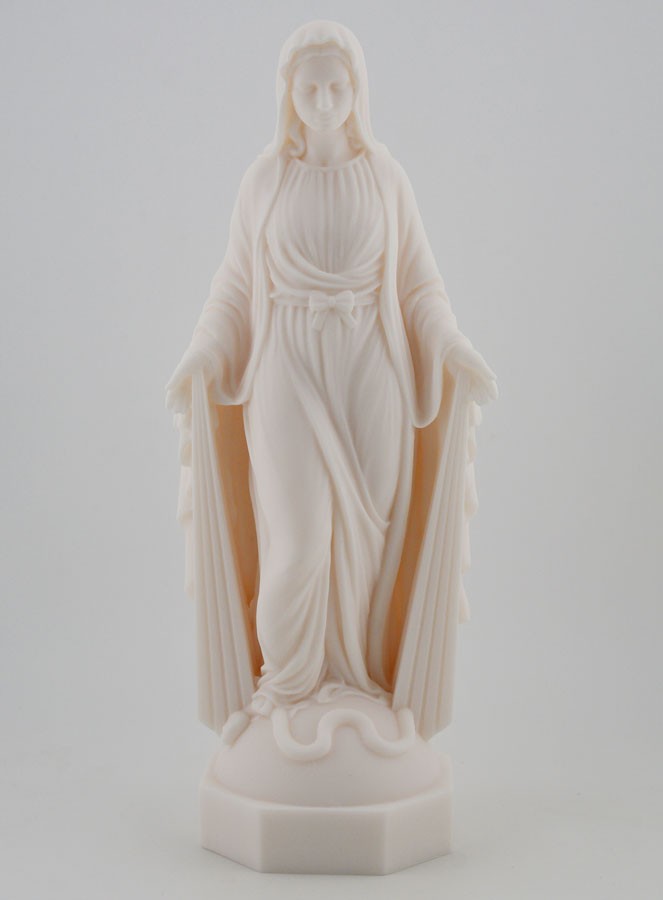 Estátua Virgem Milagrosa com Raios em Alabastro - 23 cm (pic 1)
