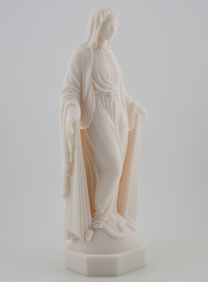 Estátua Virgem Milagrosa com Raios em Alabastro - 23 cm (pic 3)