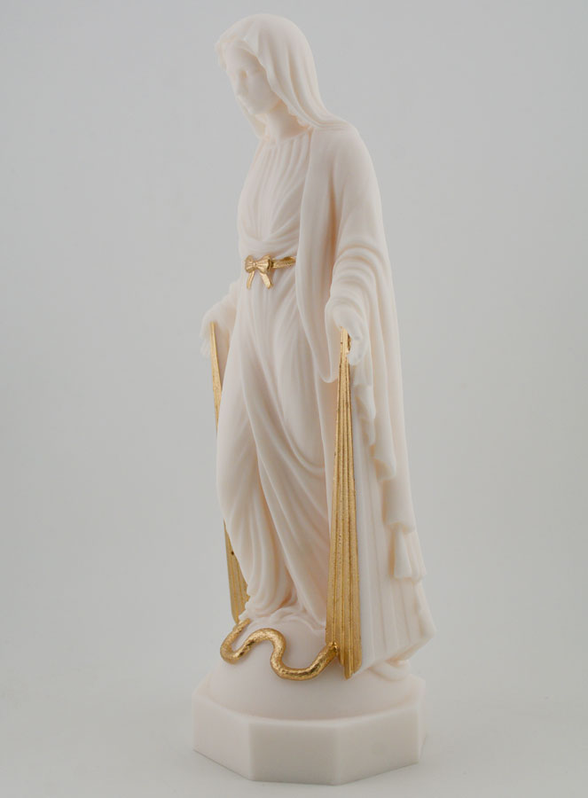 Estatua de la Virgen Milagrosa con rayos dorados - 23 cm (pic 2)