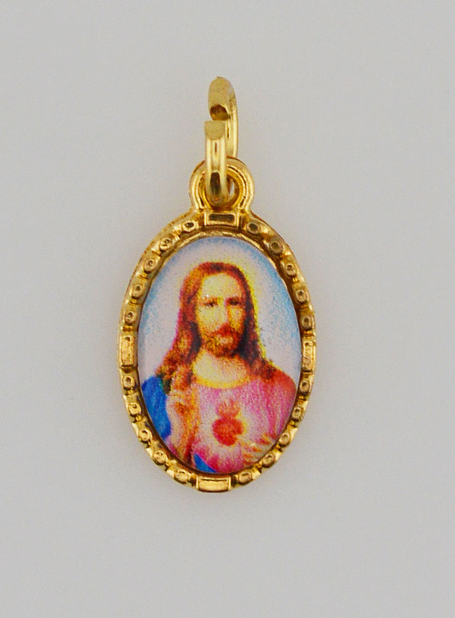 Medalha Borda Torcida 15mm - Sagrado Coração de Jesus (pic 1)