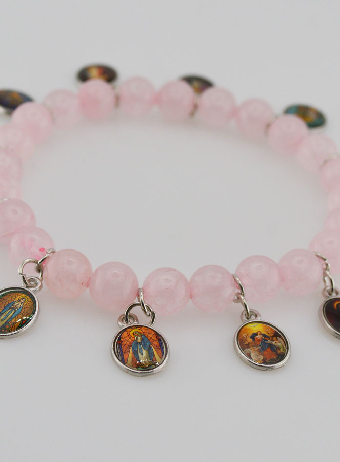 Pulseira dos 12 Santos - Pedra Rosa (pic 3)