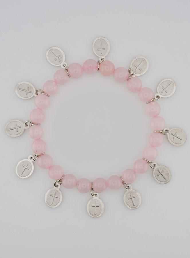 Pulseira dos 12 Santos - Pedra Rosa (pic 4)