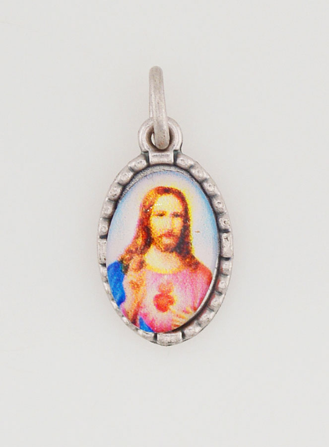 Medalla con borde trenzado de 15 mm - Sagrado Corazón de Jesús (pic 1)