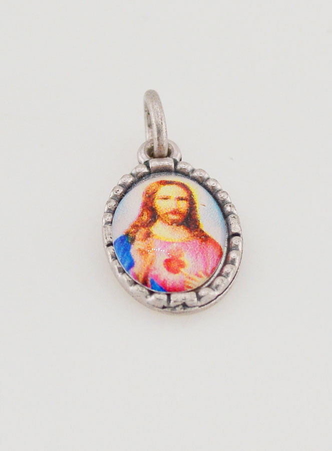 Medalla con borde trenzado de 15 mm - Sagrado Corazón de Jesús (pic 2)
