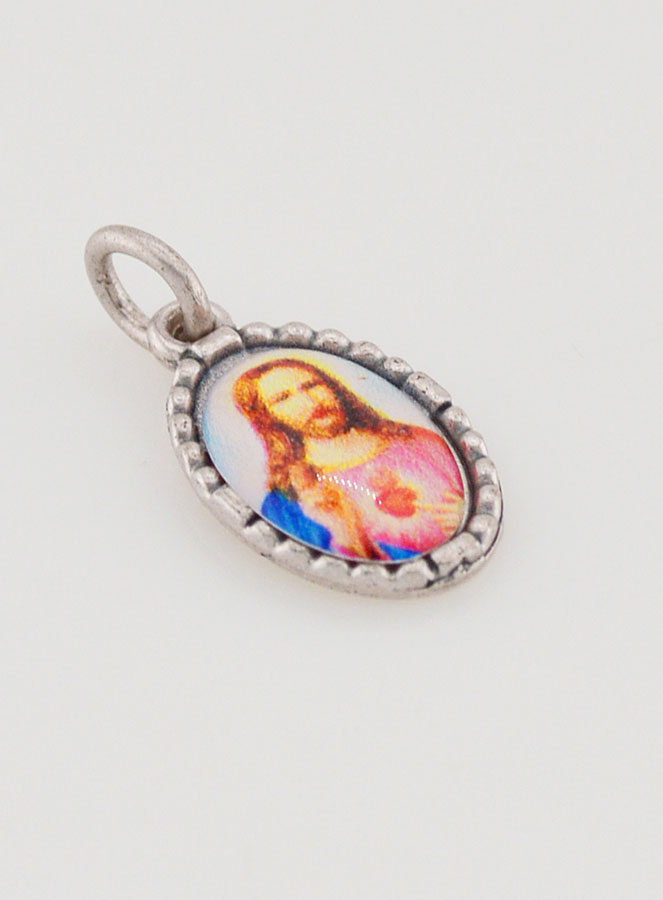 Medalla con borde trenzado de 15 mm - Sagrado Corazón de Jesús (pic 3)