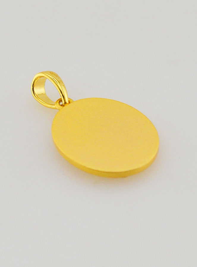 Medalha de Jesus em Prata Dourada 18k - 16mm (pic 4)
