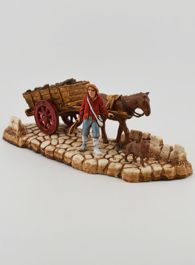 Figura de leñador con su carreta - altura de 6 cm (pic 2)