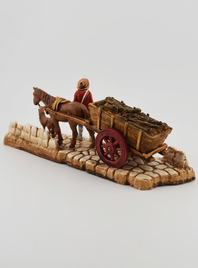 Figura de leñador con su carreta - altura de 6 cm (pic 4)