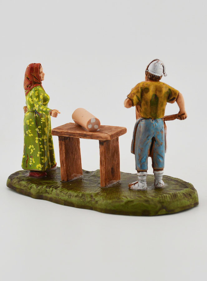 Figura de charcutero y clienta - 6cm (pic 4)