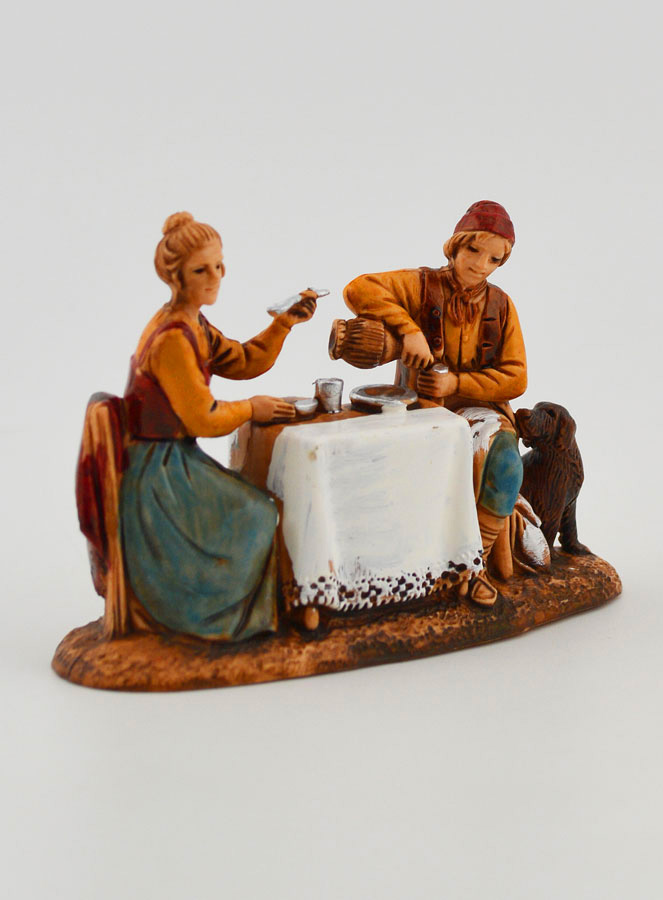 Figuras de pareja sentadas en la mesa - 6 cm (pic 3)
