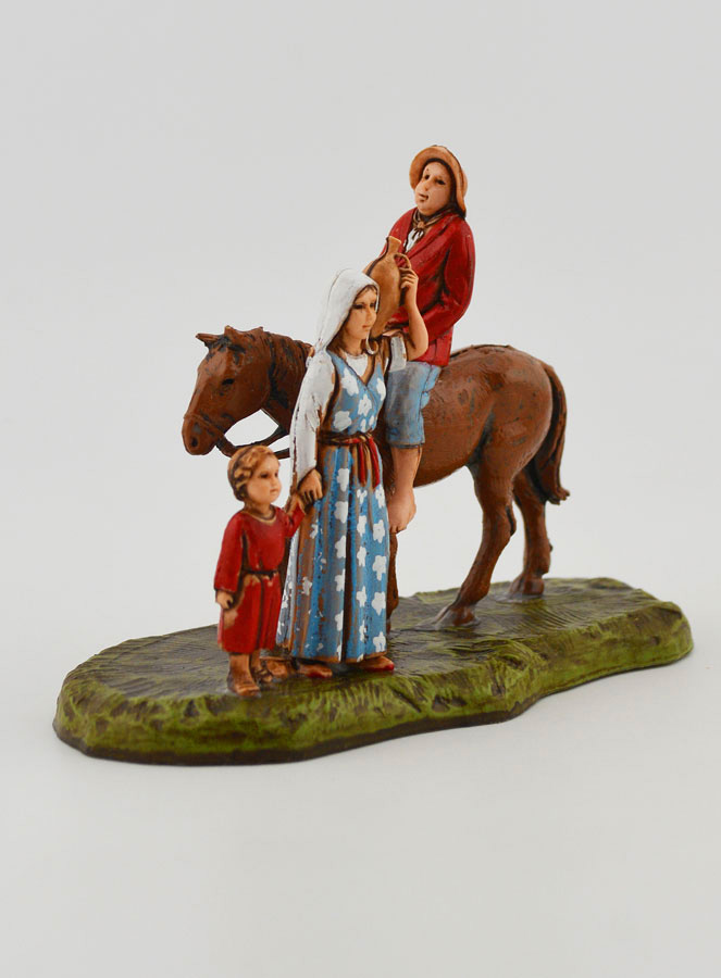 Figura de hombre a caballo y familia - 6 cm (pic 3)