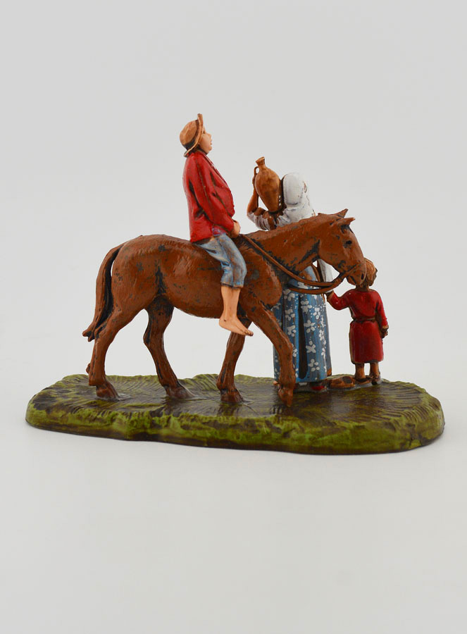 Figura de hombre a caballo y familia - 6 cm (pic 4)