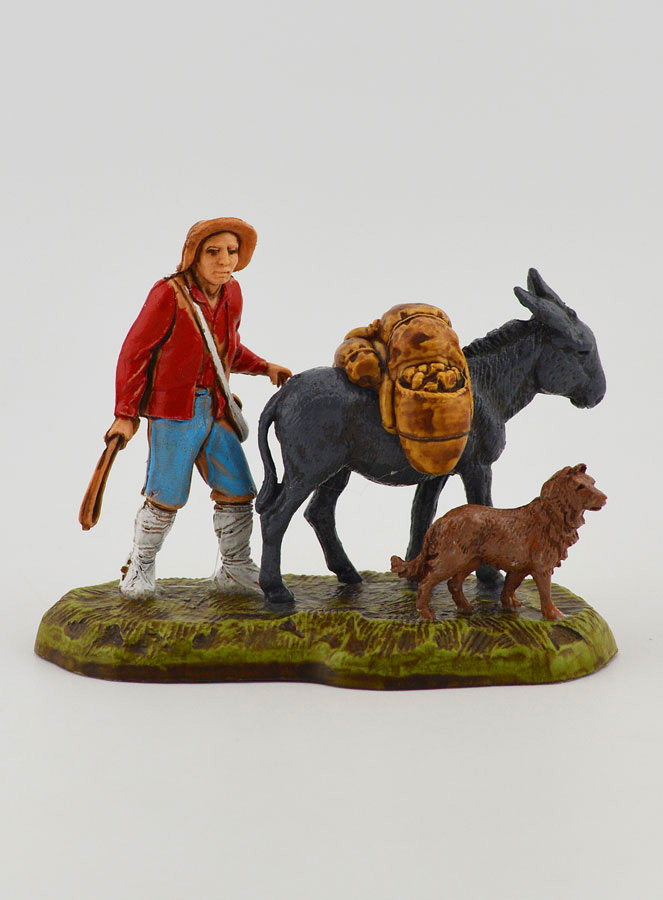 Figura de hombre con su mula - 6 cm (pic 1)