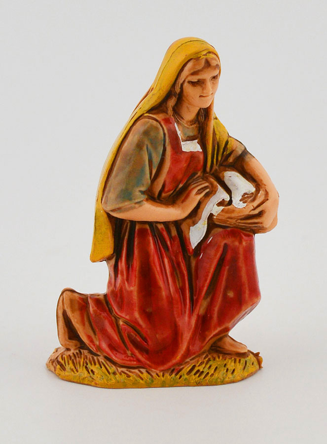 Figura de lavandera con cesta de ropa - 6 cm (pic 1)