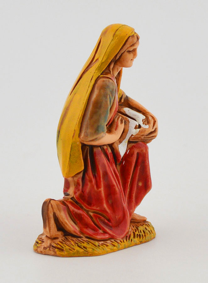 Figura de lavandera con cesta de ropa - 6 cm (pic 3)