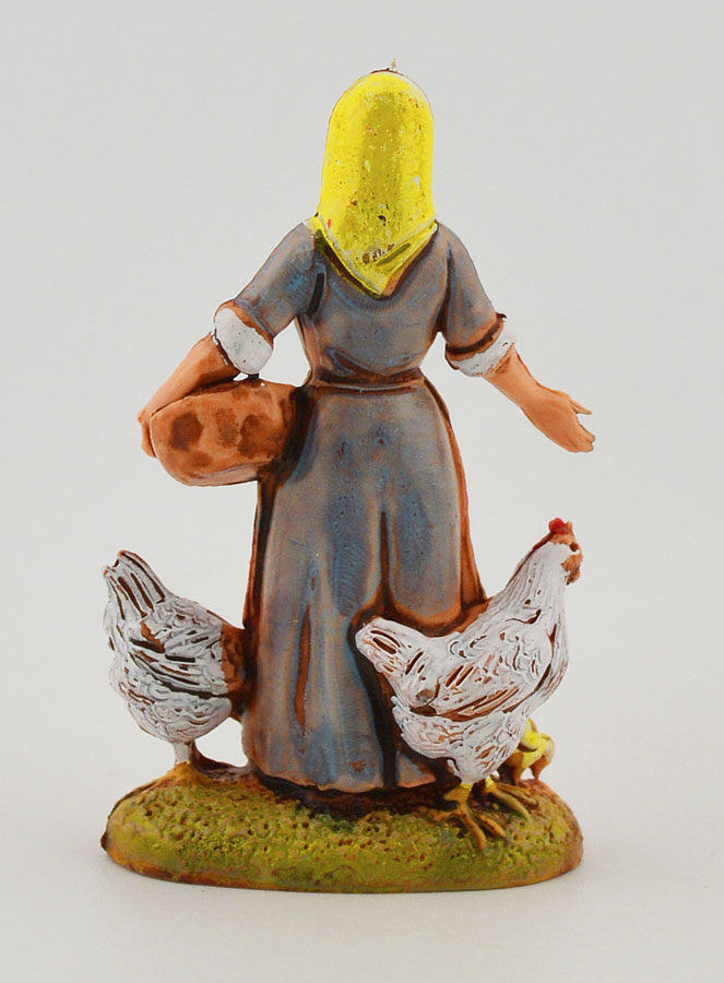 Figura de campesina con gallinas - 6 cm (pic 4)