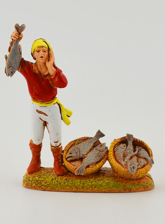Figura de vendedor de pescado - 6 cm (pic 1)