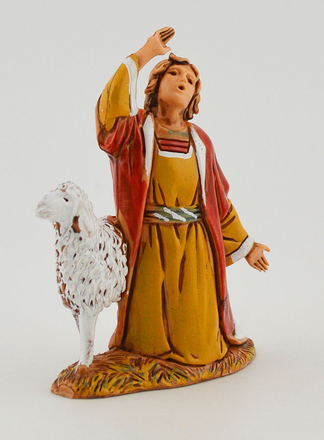 Figura de pastor reuniendo a su rebaño - 6 cm (pic 3)