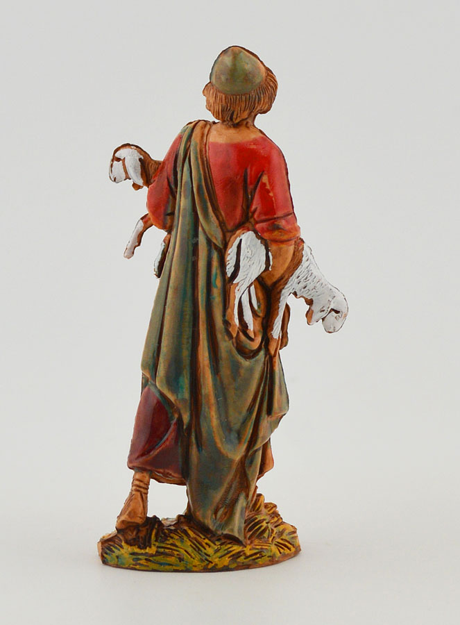 Figura de pastor cargando sus corderos - 6 cm (pic 4)