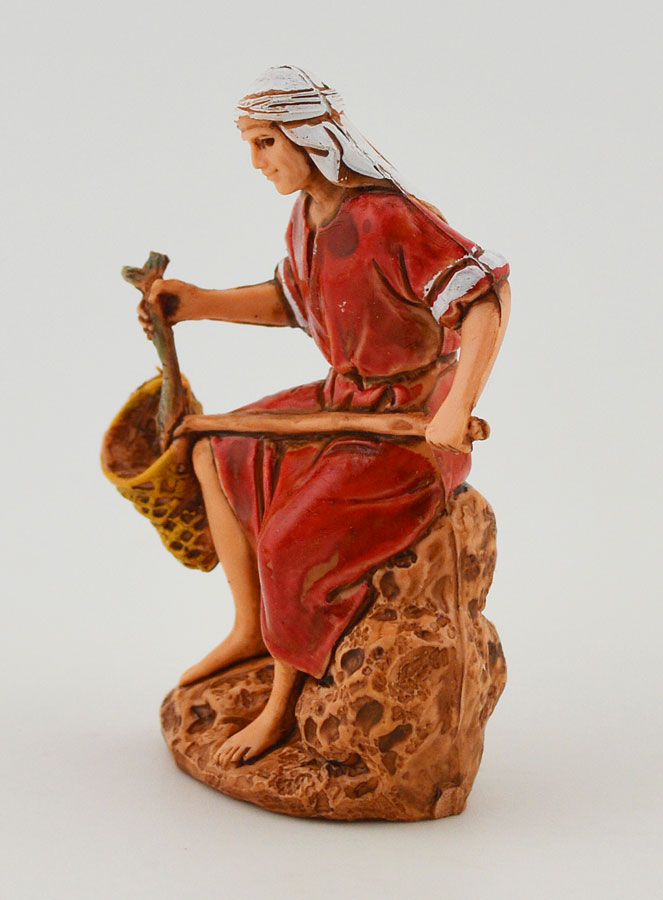Figura de pescador con su salabardo - 6 cm (pic 2)