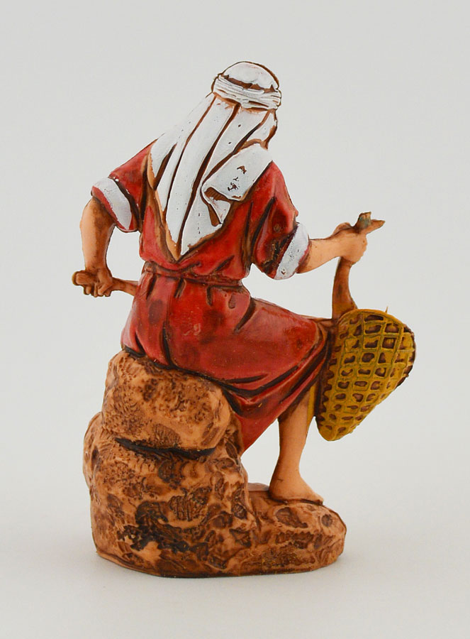 Figura de pescador con su salabardo - 6 cm (pic 4)