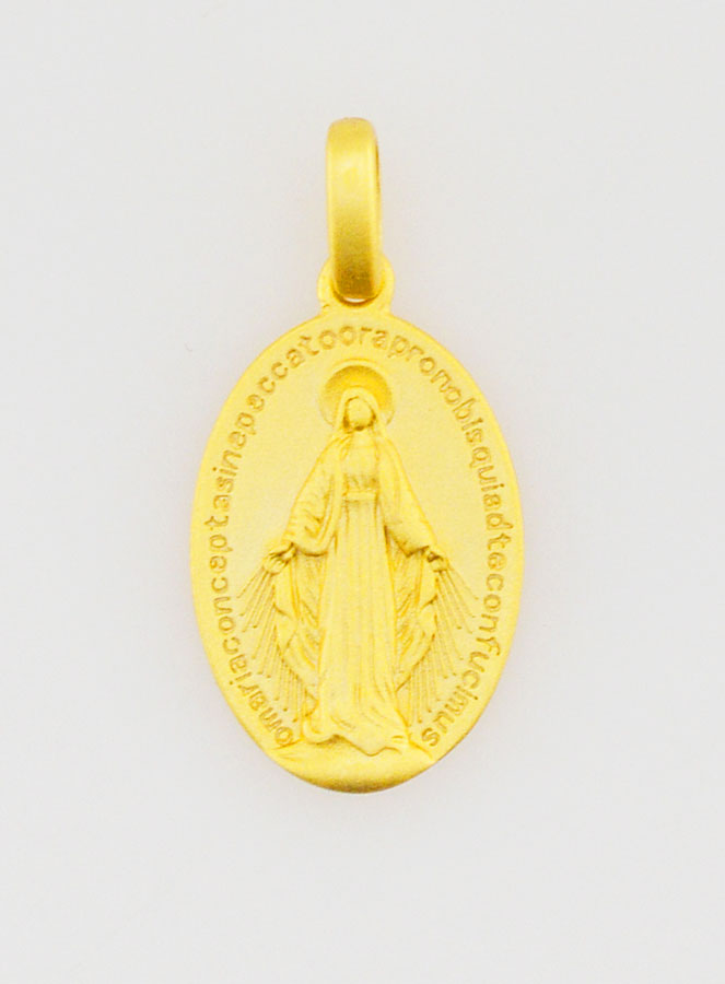 Medalla Milagrosa en plata dorada de 18k - 16 mm (pic 3)