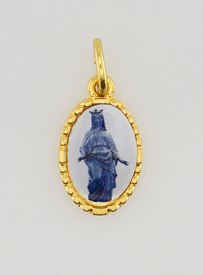 Medalla con borde trenzado de 15 mm - Virgen Negra (pic 1)