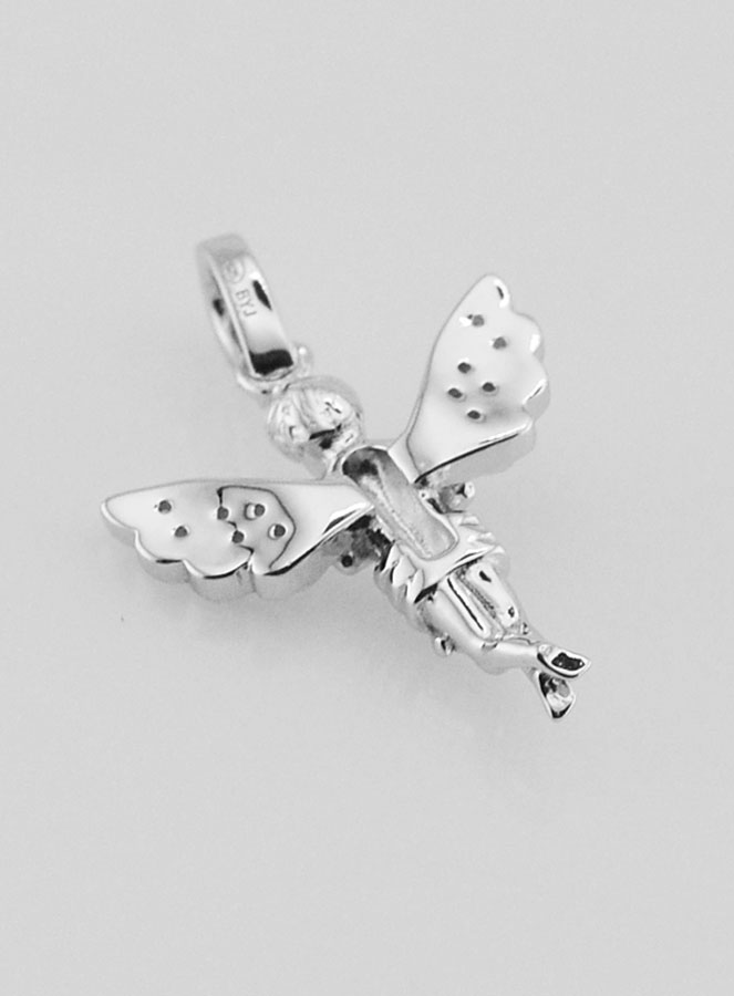 Colgante de ángel de la guarda en plata - 23mm (pic 4)