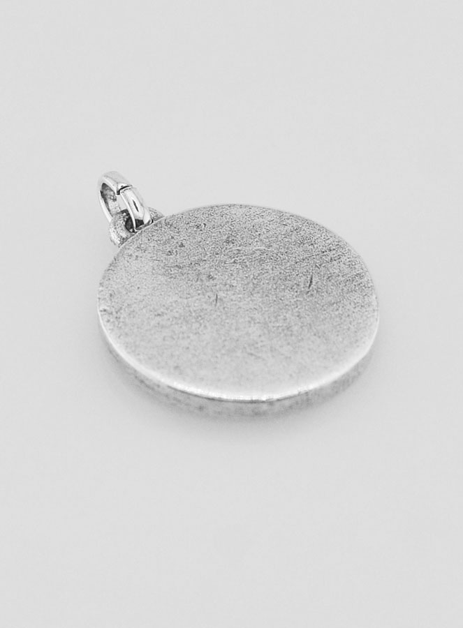Medalla del Espíritu Santo en plata 925 chapada - 18 mm (pic 4)