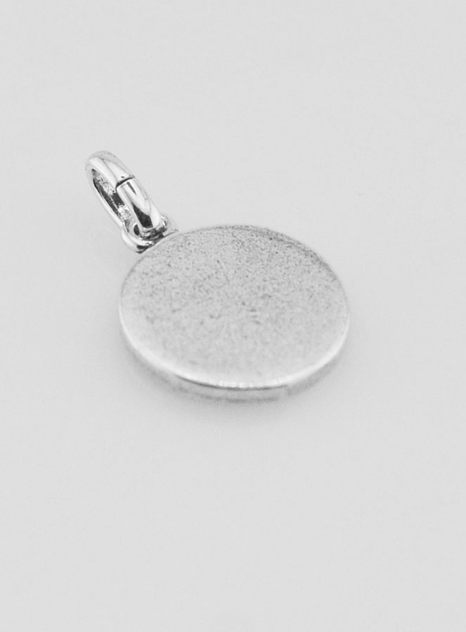 Medalla de Santa Rita de Cascia en plata 925 chapada - 12 mm (pic 4)