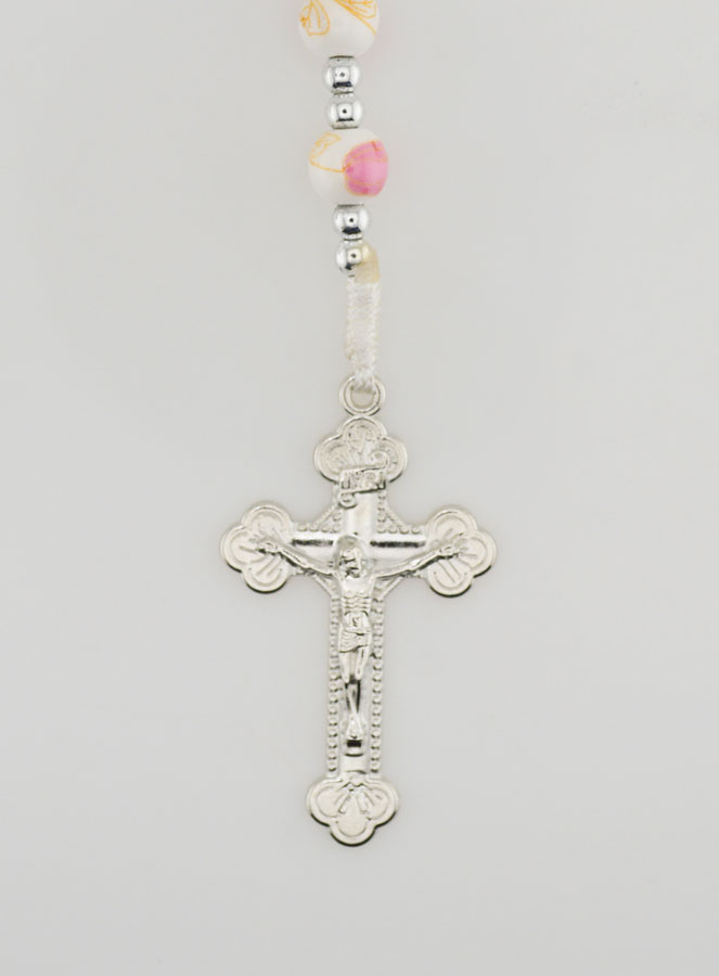 Rosario de la Medalla Milagrosa en cerámica - Rosa (pic 3)
