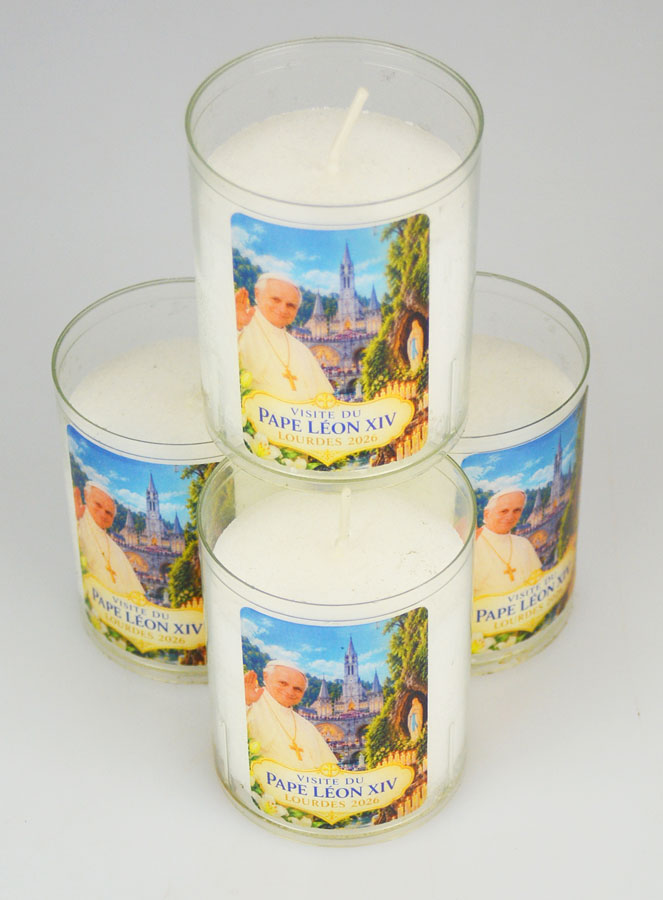 4 Velas Votivas Papa Leão XIV em Lourdes (pic 2)