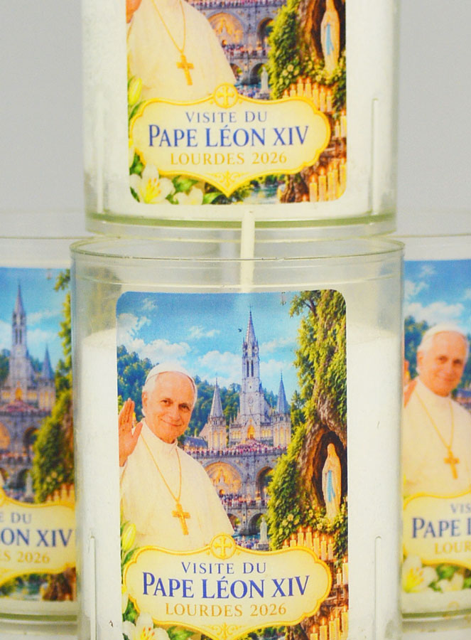4 Velas Votivas Papa Leão XIV em Lourdes (pic 3)