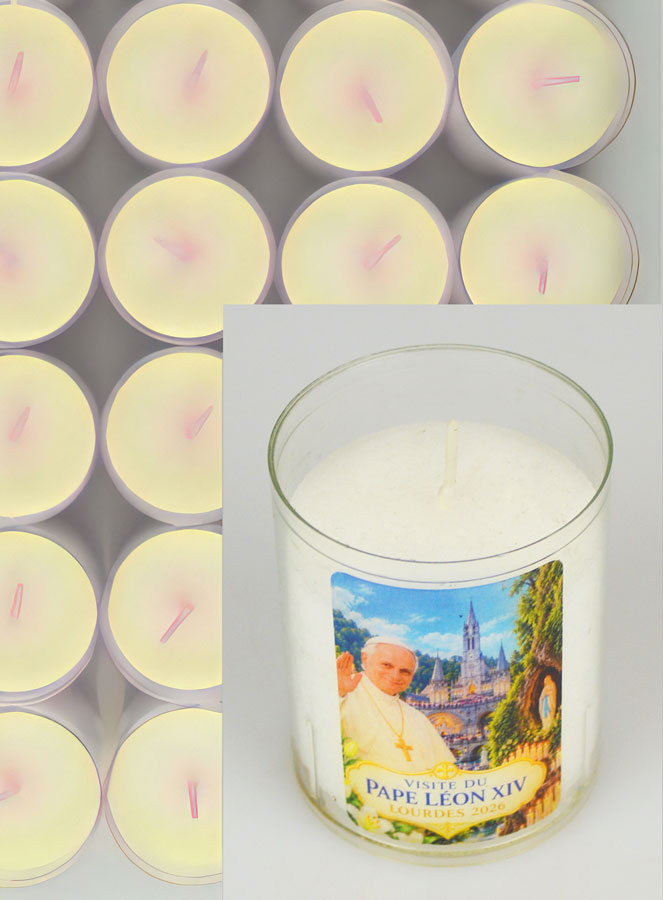 10 Velas Votivas Papa Leão XIV em Lourdes (pic 4)