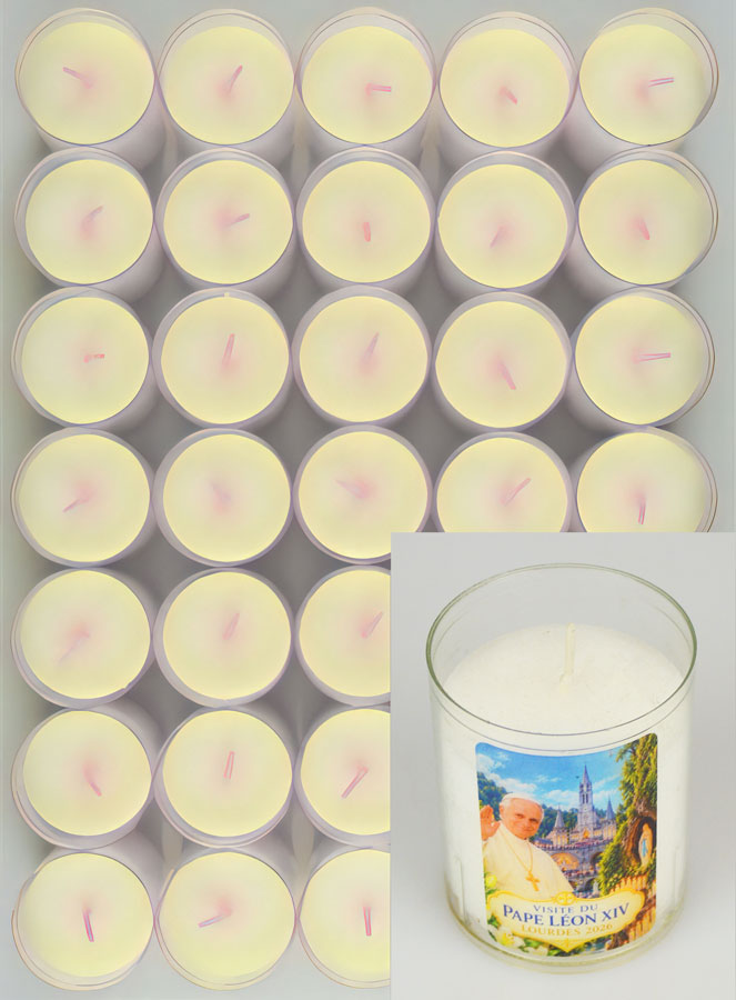 24 Velas Votivas Papa Leão XIV em Lourdes (pic 2)