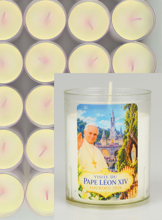 24 Velas Votivas Papa Leão XIV em Lourdes (pic 3)