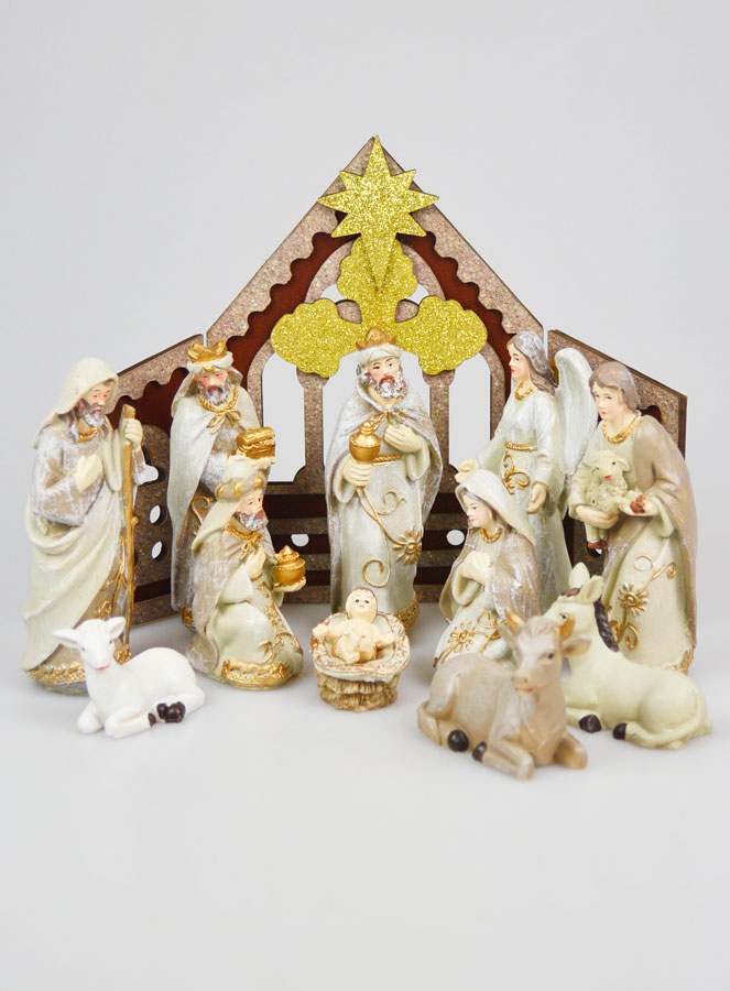 Presépio de Natal Cena 11 Figuras Provençais - 25cm (pic 1)