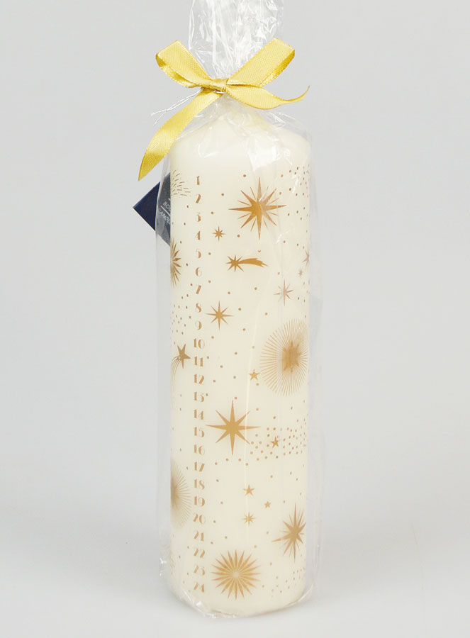 Vela do Advento Branca e Dourada - 18cm (pic 4)