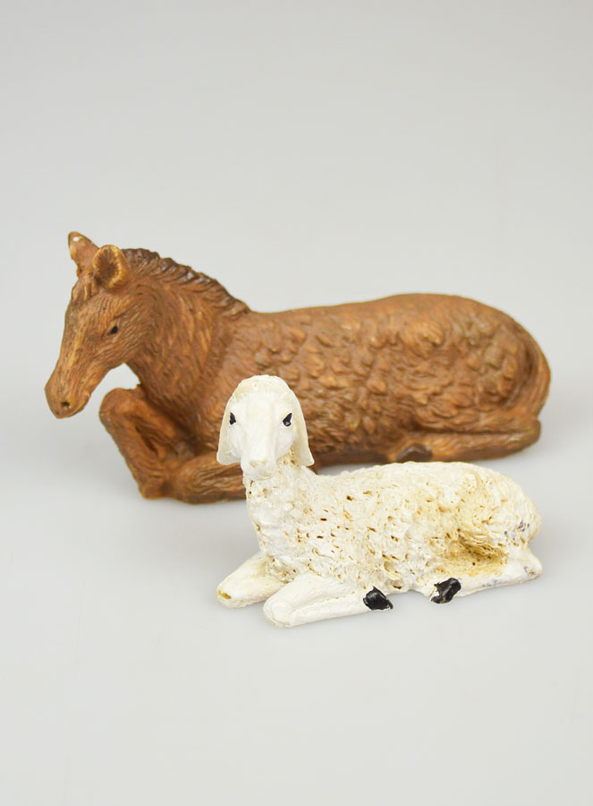 Figuras Provençais Presépio de Natal - Cavalo e Ovelha (pic 1)
